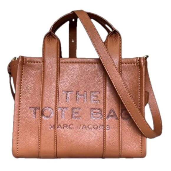 Marc Jacobs Handbags - Marc Jacobs The Leather Small Tote Bag In The Color Argan Oil